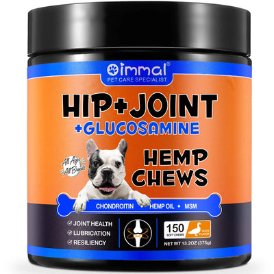 Hip and Joint Supplement for Dogs Glucosamine Joint Pain Relief Treats Chondroitin MSM Supplement Health Mobility Support Chews