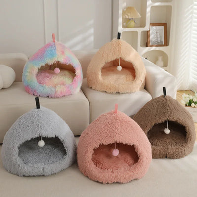 Dog Pad Bed Sweet Soft Warm Pet Basket Cozy Kitten Lounger Cushion Pet House Tent Small Dog Sleeping Bed Mat Foldable Washable