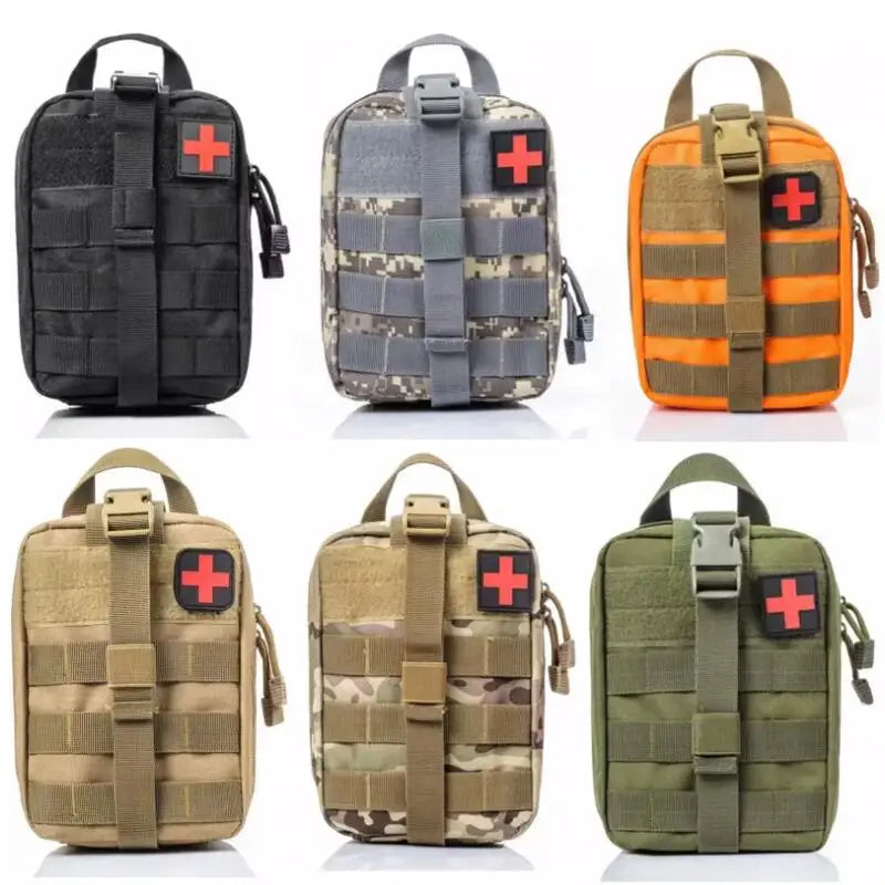 Car mounted emergency rescue kit Molle camouflage multifunctional medical bag outdoor storage bag tactical first aid kit