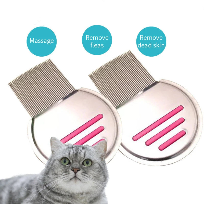 Pet Comb Pet Tear Stain Remover Dog Grooming Comb Gently Removes Mucus and Crust Small Lice Flea Combs for Dogs Cats Supplies