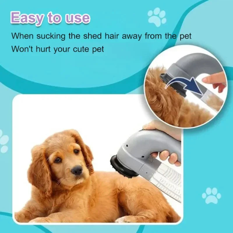 Portable Electric Cat and Dog Hair Vacuum Massage Clean Dual Purpose Pet Vacuum Cleaner Dog Hair Catcher Buster Dog Grooming