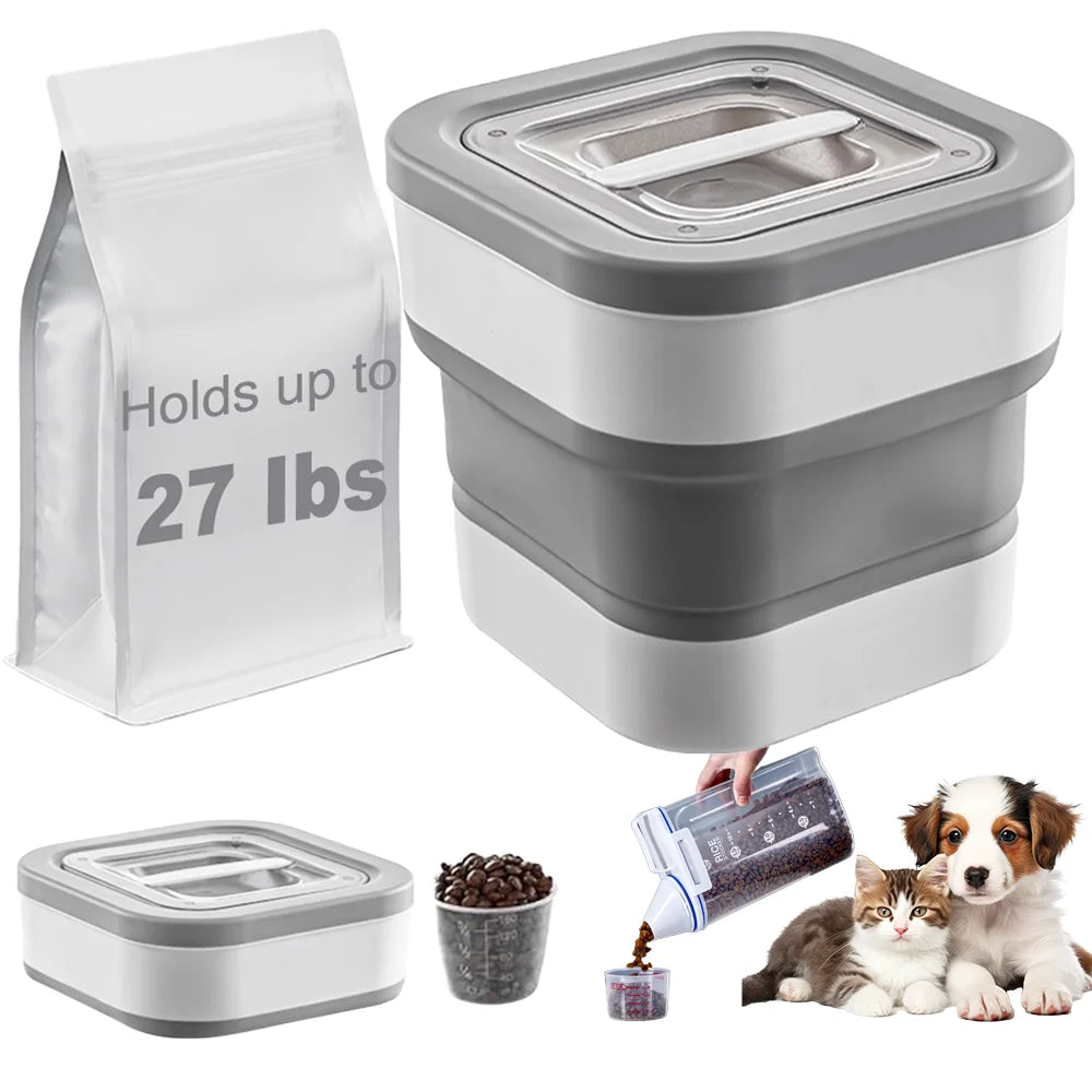 Dog Food Storage Container 12.5KG Sealed Moisture-proof Barrel Keep Dry Pet Food Fresh with Lid Cat Dog Food Storage Container