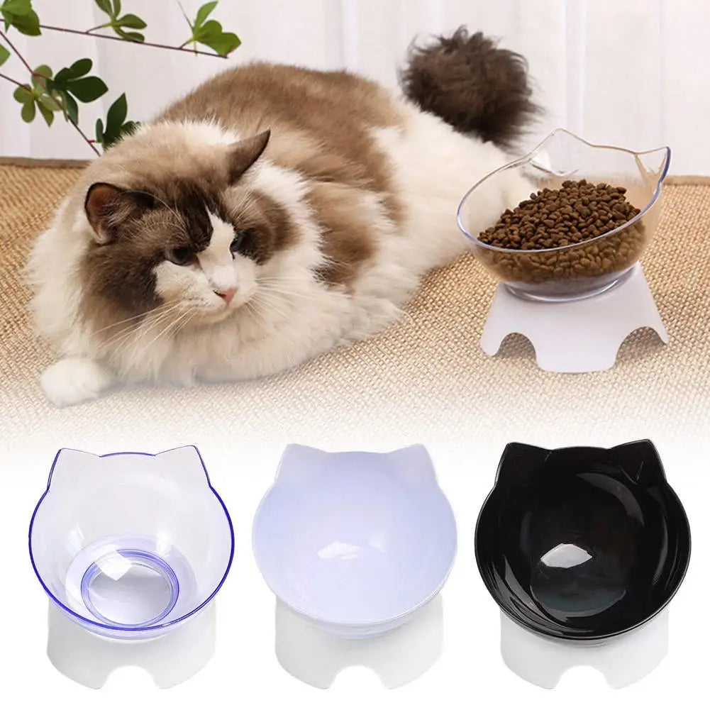 Non-Slip Double Cat Bowl Pet Water Food Feed Dog Bowls Pet Bowl With Inclination Pet Cat Bowl For Cervical Protection