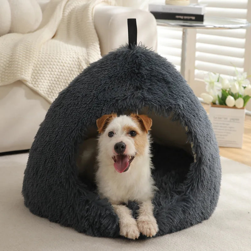 Dog Pad Bed Sweet Soft Warm Pet Basket Cozy Kitten Lounger Cushion Pet House Tent Small Dog Sleeping Bed Mat Foldable Washable