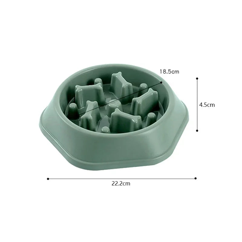 Pet Slow Food Bowl Anti Slip Small Medium Sized Dog Anti-choking Feeder Pet Slow Feeding Plate Dog Feeding Supplies