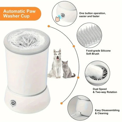 Pet Feet Washer Electrical Pet Paw Cleaner Automatic Pet Foot Cleaning Cup Portable Quick Low Noise Cat Dog Paw Cleaner