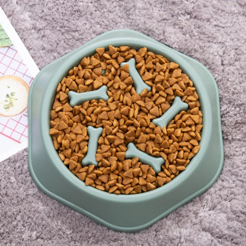 Pet Slow Food Bowl Anti Slip Small Medium Sized Dog Anti-choking Feeder Pet Slow Feeding Plate Dog Feeding Supplies