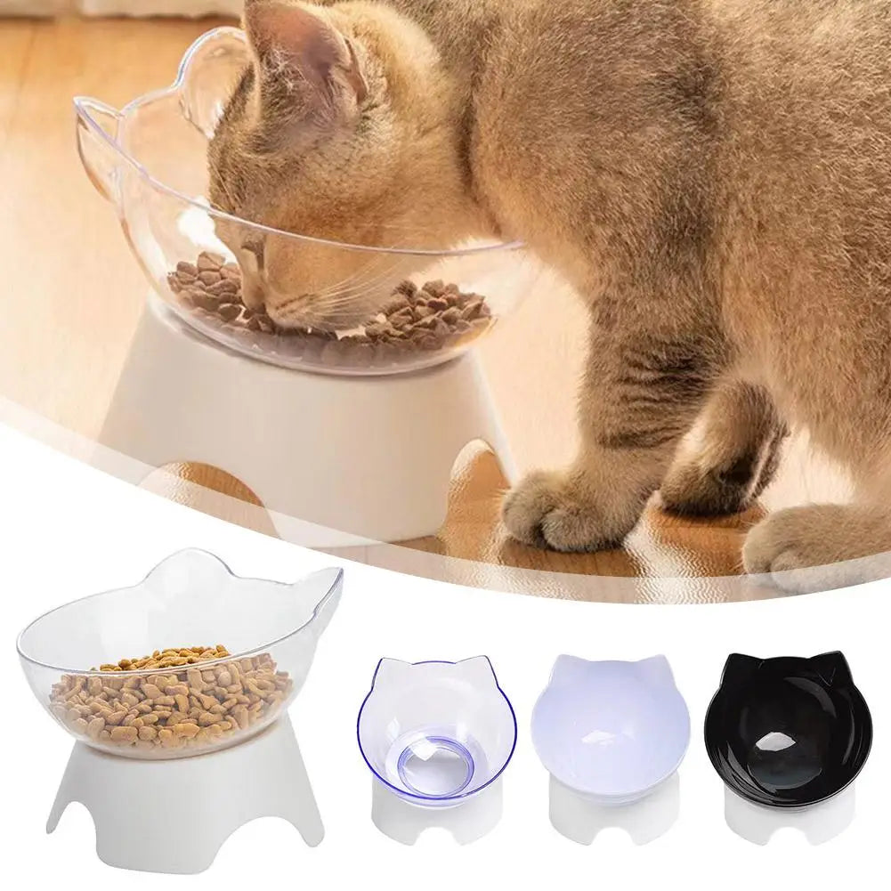 Non-Slip Double Cat Bowl Pet Water Food Feed Dog Bowls Pet Bowl With Inclination Pet Cat Bowl For Cervical Protection