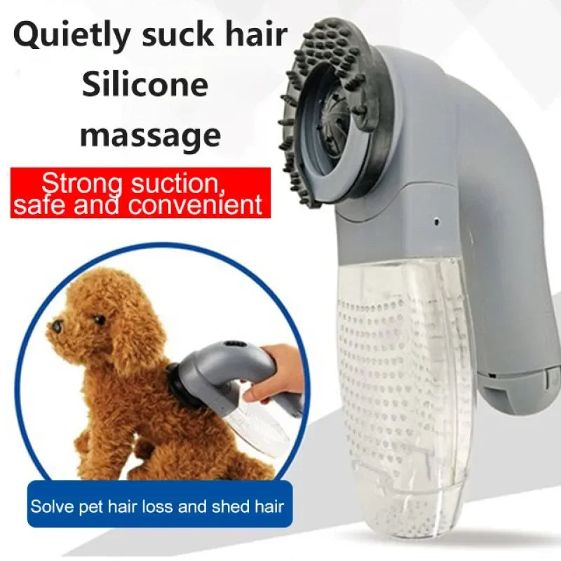 Portable Electric Cat and Dog Hair Vacuum Massage Clean Dual Purpose Pet Vacuum Cleaner Dog Hair Catcher Buster Dog Grooming